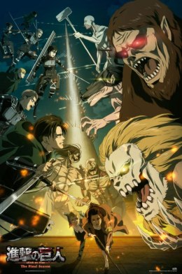 Attack On Titan Paradis vs Marley - plakat