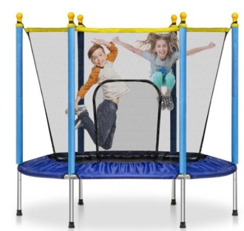 Trampolina ogrodowa dla dzieci siatka 140cm 55inch 80kg