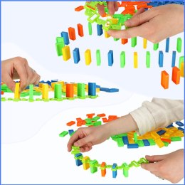 Samolot wyrzutnia napędzana domino gra edukacyjna domino zestaw klocki 2x samolot schody kula