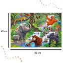 CASTORLAND Puzzle 40 układanka elementów Maxi Jungle Animals - Zwierzęta z Dżungli 4+