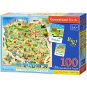 CASTORLAND Puzzle edukacyjne układanka Mapa Polski 128 elementów 6+