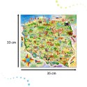 CASTORLAND Puzzle edukacyjne układanka Mapa Polski 128 elementów 6+