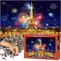 CASTORLAND Puzzle układanka 1000 elementów Glamour of the Night, Paris - Fajerwerki nad Wieżą Eiffla 68x47cm