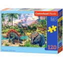 CASTORLAND Puzzle układanka 120 elementów Dinosaur Volcanos - Dinozaury przy wulkanach 6+