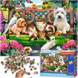 CASTORLAND Puzzle układanka 180 elementów Pets in the Park - Zwierzęta w parku 7+