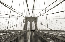 Brooklyn Bridge wide angle - fototapeta