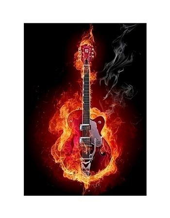 Fire guitar - reprodukcja