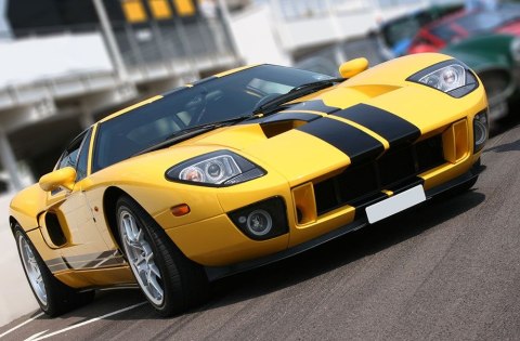 Super car at race circuit - fototapeta