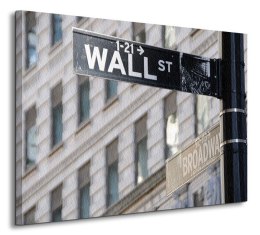 Wallstreet Ecke Broadway NY - Obraz na płótnie