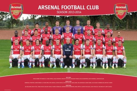 Arsenal F.C. Zdjęcie drużynowe 13/14 - plakat