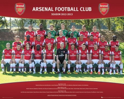 Arsenal Team 2012/2013 - plakat 50x40 cm