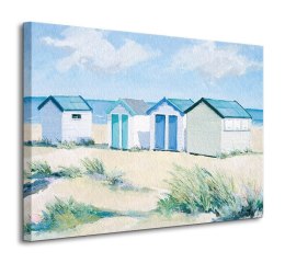 Beach Huts On A Bright Day - obraz na płótnie