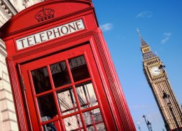 Big Ben i czerwona budka - fototapeta