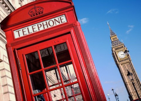 Big Ben i czerwona budka - fototapeta