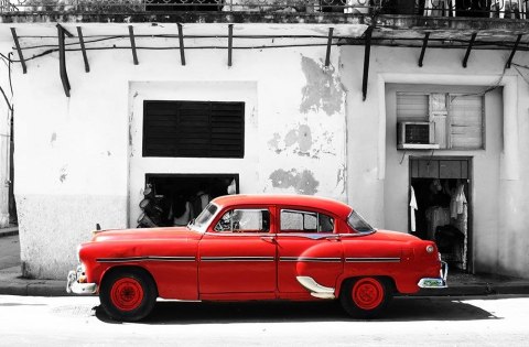 Cadillac, Havana Cuba - fototapeta