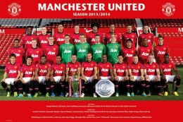 Manchester United zdjęcie drużynowe 13/14 - plakat