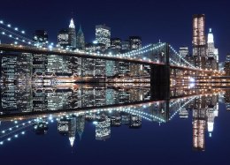 New York (Brooklyn Bridge night) - fototapeta