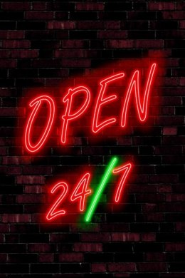 Open 24/7 - plakat