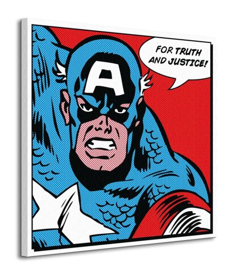 Captain America For Truth And Justice - obraz na płótnie