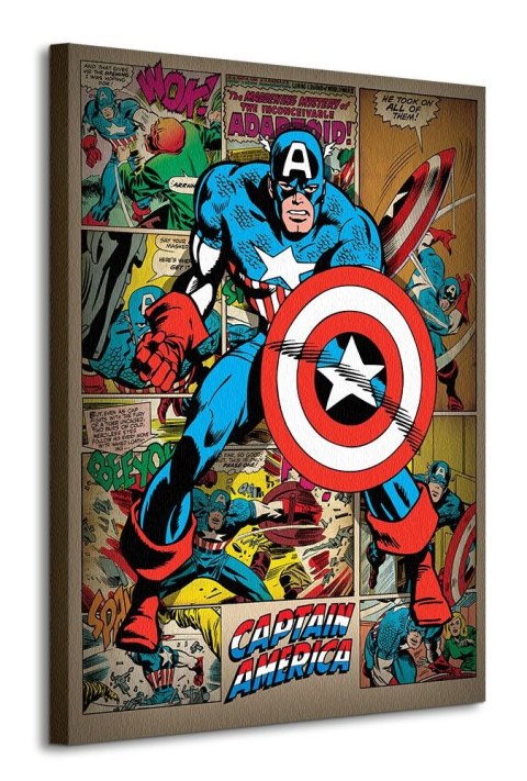 Captain America Retro - obraz na płótnie