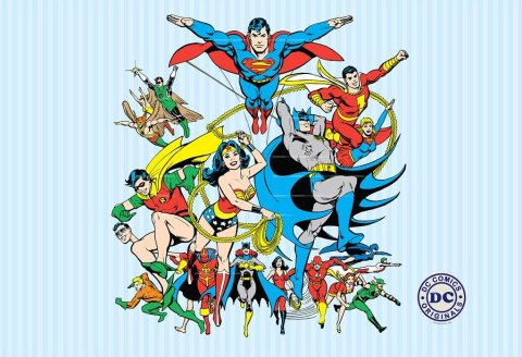 DC Comics Bohaterowie - fototapeta