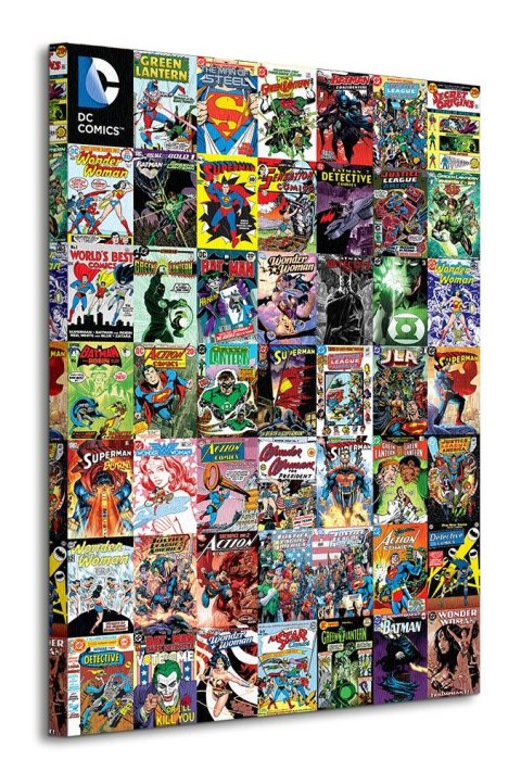 DC Comics Covers Montage - obraz na płótnie