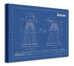 Doctor Who Dalek Blueprint - obraz na płótnie