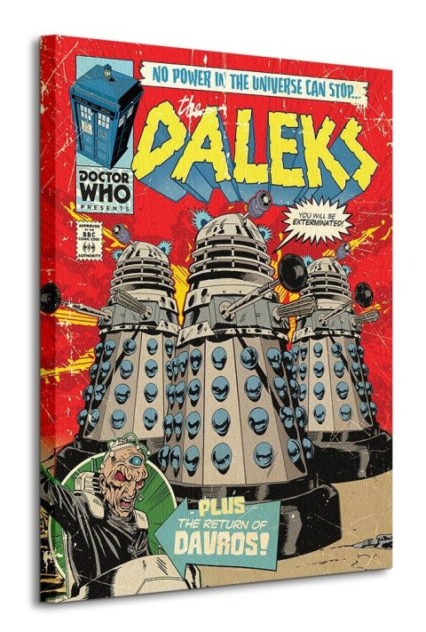 Doctor Who The Daleks Comic - obraz na płótnie