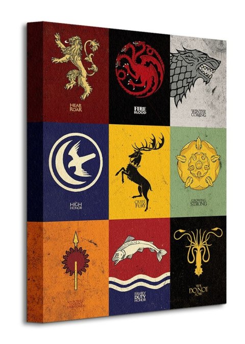 Game of Thrones Sigils - obraz na płótnie