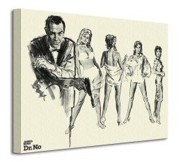 James Bond Dr. No - Sketch - obraz na płótnie