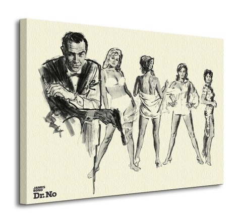James Bond Dr. No - Sketch - obraz na płótnie