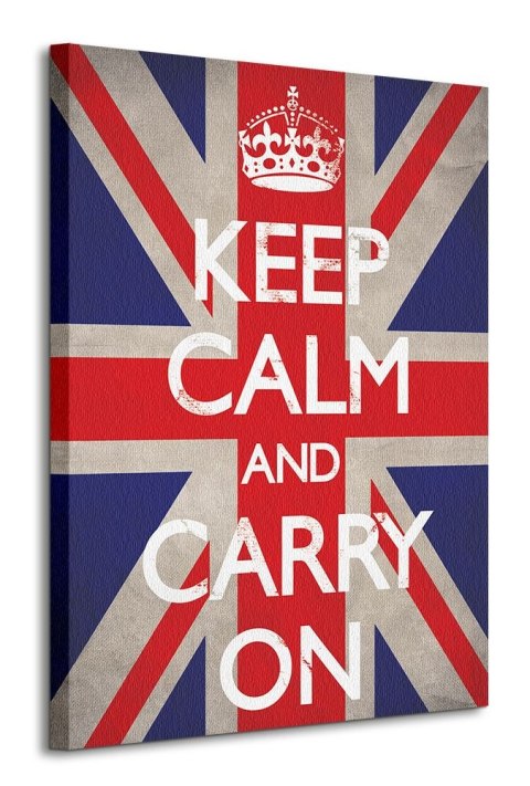 Keep Calm and Carry On Union Jack - obraz na płótnie