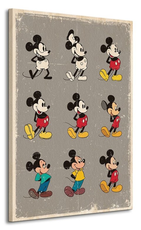 Mickey Mouse Evolution - Obraz na płótnie