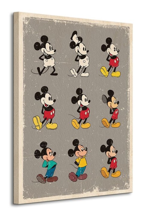 Mickey Mouse Evolution - obraz na płótnie