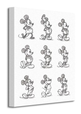 Mickey Mouse Sketched Multi - obraz na płótnie