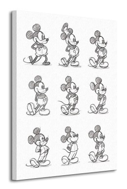 Mickey Mouse Sketched - Multi - obraz na płótnie