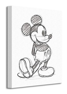 Mickey Mouse Sketched Single - obraz na płótnie