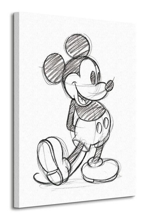 Mickey Mouse Sketched - Single - obraz na płótnie