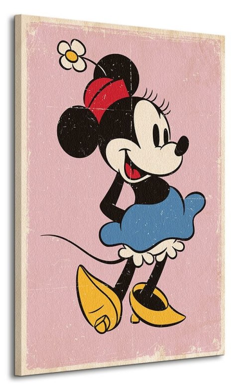 Minnie Mouse Retro - Obraz na płótnie