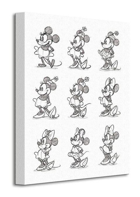 Minnie Mouse Sketched Multi - obraz na płótnie