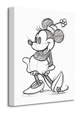 Minnie Mouse Sketched Single - obraz na płótnie