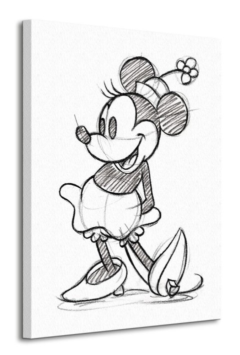 Minnie Mouse Sketched - Single - obraz na płótnie