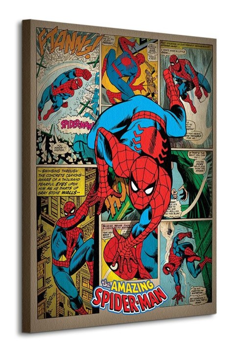Spider-Man Retro - obraz na płótnie