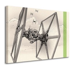 Star Wars Episode VII TIE Fighter Pencil Art - obraz na płótnie