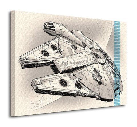 Star Wars VII Millennium Falcon - obraz na płótnie