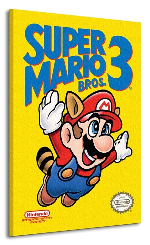 Super Mario Bros. 3 NES Cover - Obraz na płótnie