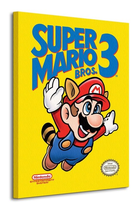 Super Mario Bros 3 NES Cover - obraz na płótnie
