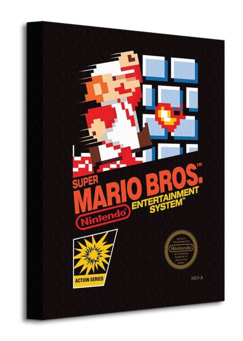 Super Mario Bros NES Cover - obraz na płótnie