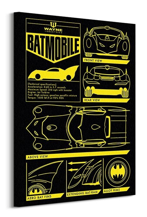 Batman Batmobile - obraz na płótnie