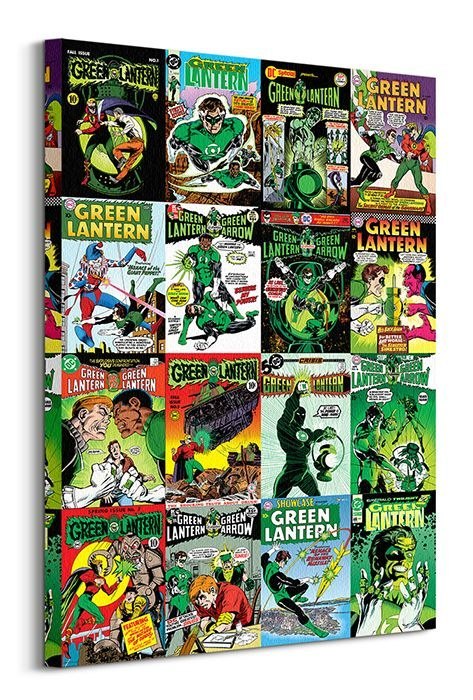 DC Comics Green Lantern Kolaż okładek - obraz na płótnie